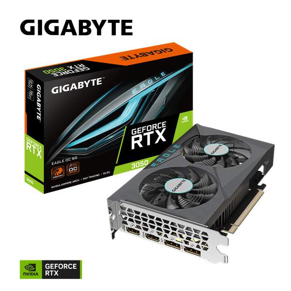  Card màn hình GIGABYTE GeForce RTX 3050 EAGLE OC 6G (GV-N3050EAGLE OC-6GD) 