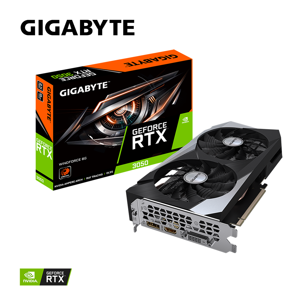 Card Màn Hình Gigabyte Geforce Rtx 3050 Windforce 8G (Gv - N3050Wf2 - 8Gd)
