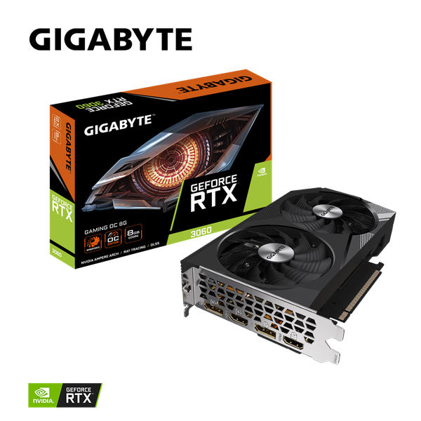  Card màn hình GIGABYTE GeForce RTX 3060 GAMING OC 8G (GV-N3060GAMING OC-8GD) 