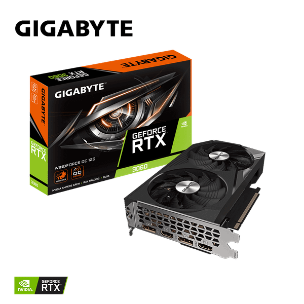 Card màn hình GIGABYTE GeForce RTX 3060 WINDFORCE OC 12G V2 (GV-N3060WF2OC-12GD)