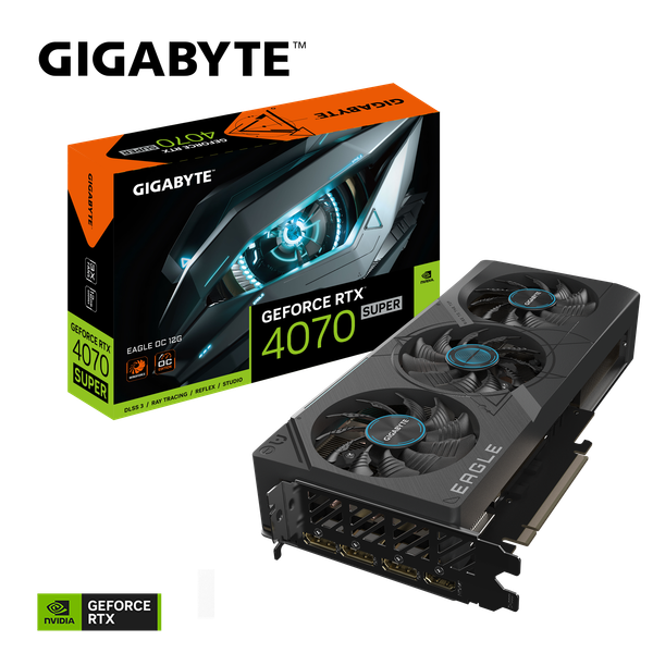 Card màn hình GIGABYTE GeForce RTX 4070 SUPER EAGLE OC 12G (GV-N407SEAGLE OC-12GD)