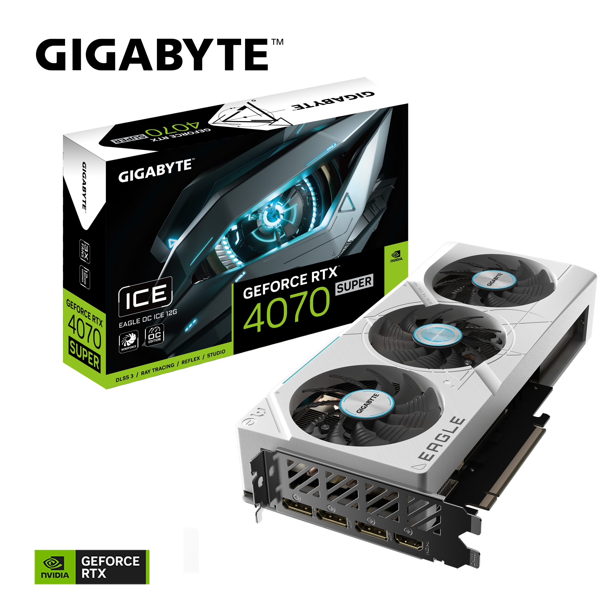 Card Màn Hình Gigabyte Geforce Rtx 4070 Super Eagle Oc Ice 12G (Gv - N407Seagleoc Ice - 12Gd)