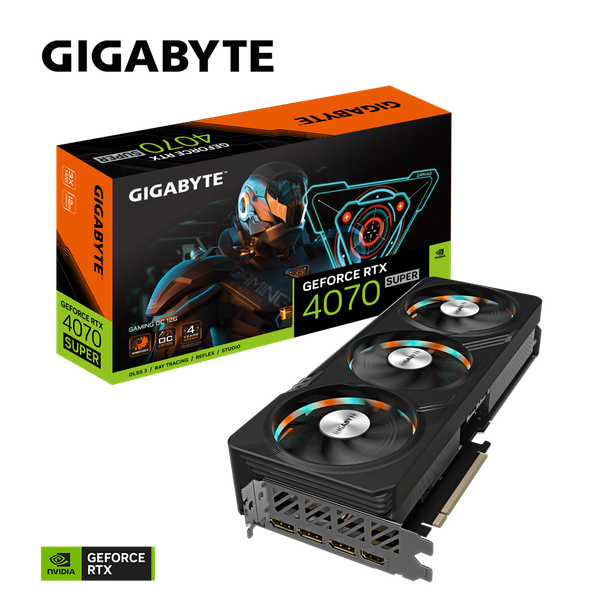 Card màn hình GIGABYTE GeForce RTX 4070 SUPER GAMING OC 12G (GV-N407SGAMING OC-12GD)