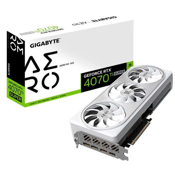 Card màn hình GIGABYTE GeForce RTX 4070 Ti SUPER AERO OC 16G (GV-N407TSAERO OC-16GD)