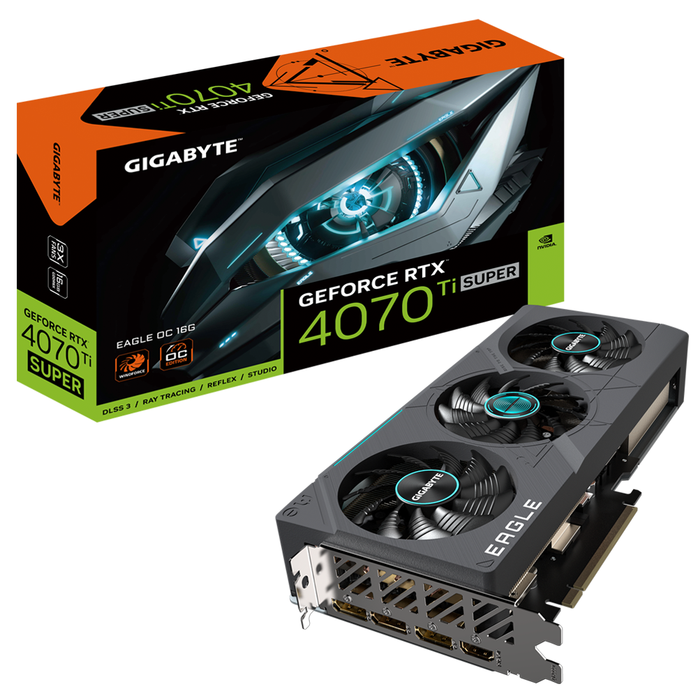 Card Màn Hình Gigabyte Geforce Rtx 4070 Ti Super Eagle Oc 16G (Gv - N407Tseagle Oc - 16Gd)