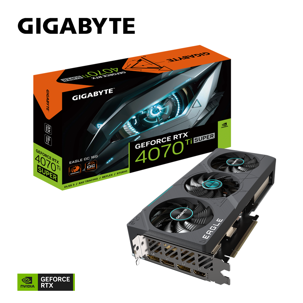  Card màn hình GIGABYTE GeForce RTX 4070 Ti SUPER EAGLE OC 16G (GV-N407TSEAGLE OC-16GD) 
