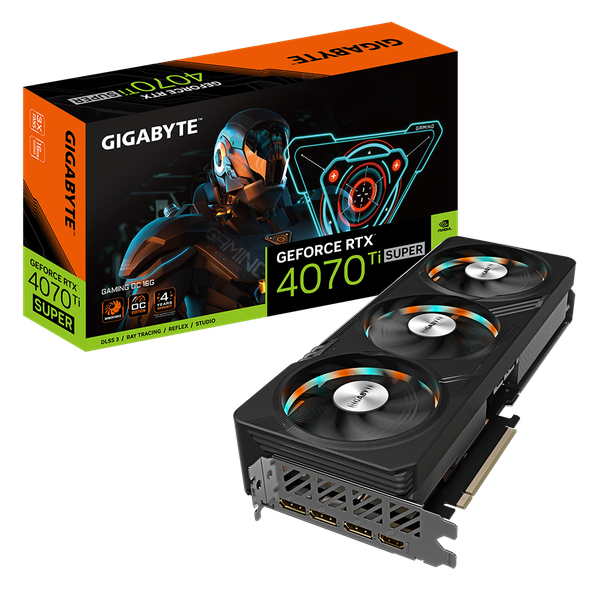 Card màn hình GIGABYTE GeForce RTX 4070 Ti SUPER GAMING OC 16G (GV-N407TSGAMING OC-16GD)