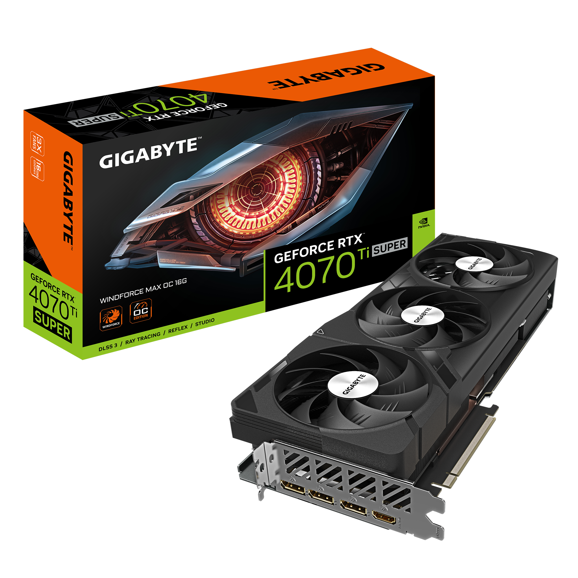  Card màn hình GIGABYTE GeForce RTX 4070 Ti SUPER WINDFORCE MAX OC 16G (GV-N407TSWF3MAX OC-16GD) 