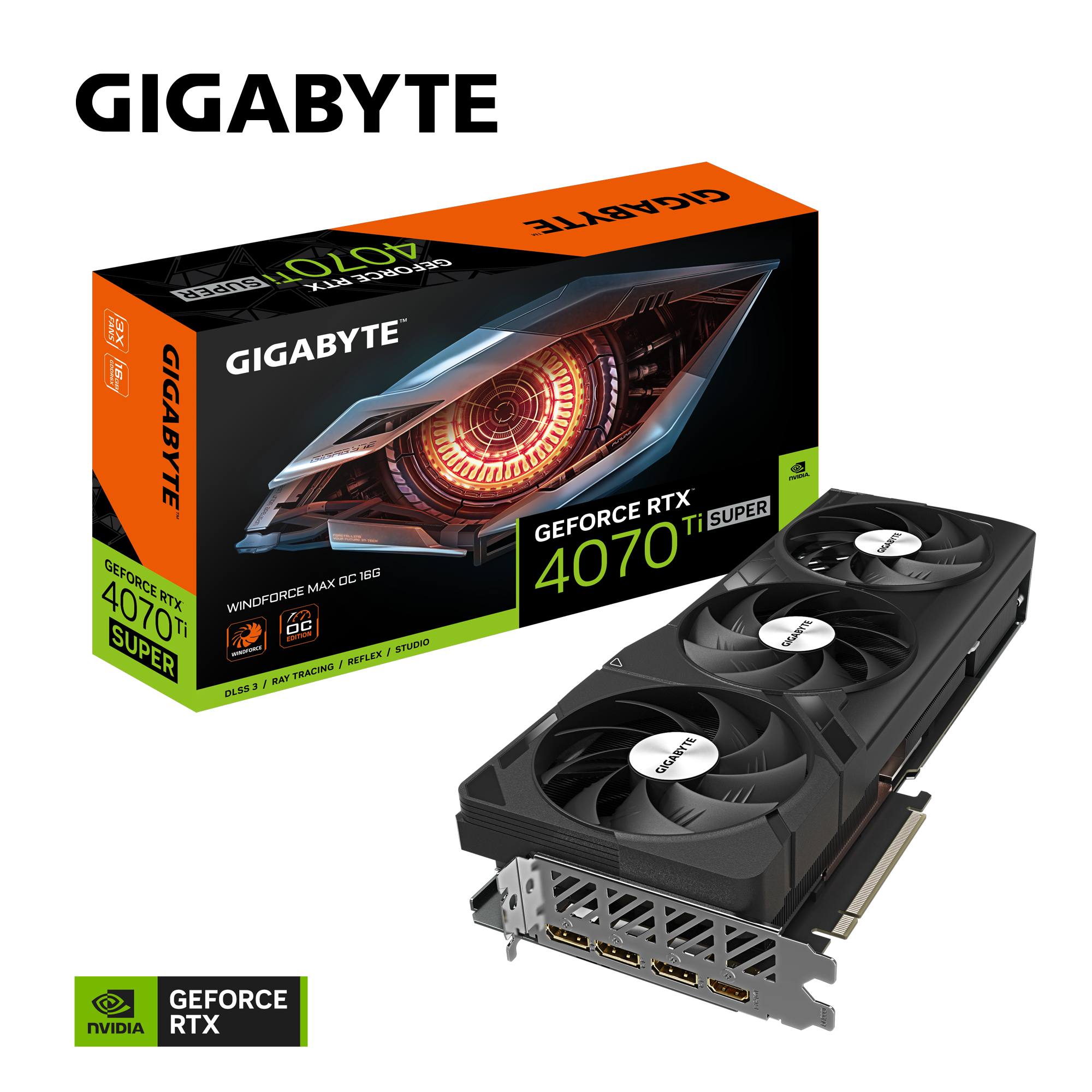  Card màn hình GIGABYTE GeForce RTX 4070 Ti SUPER WINDFORCE MAX OC 16G (GV-N407TSWF3MAX OC-16GD) 