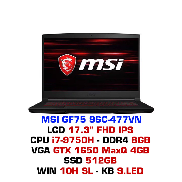  Laptop Gaming MSI GF75 9SC 477VN 