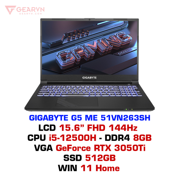  Laptop gaming Gigabyte G5 ME 51VN263SH 