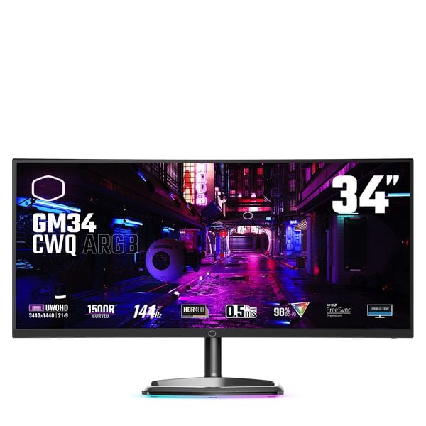  Màn hình cong Cooler Master GM34-CWQ ARGB 34" 2K 144Hz chuyên game 