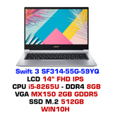  Laptop Acer Swift 3 SF314-55G 59YQ - Bạc 