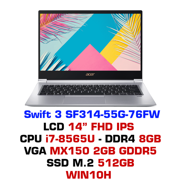  Laptop Acer Swift 3 SF314-55G 76FW - Bạc 