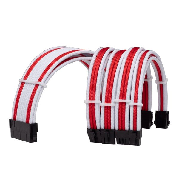  Combo Dây Cable Sleeving White - Red 