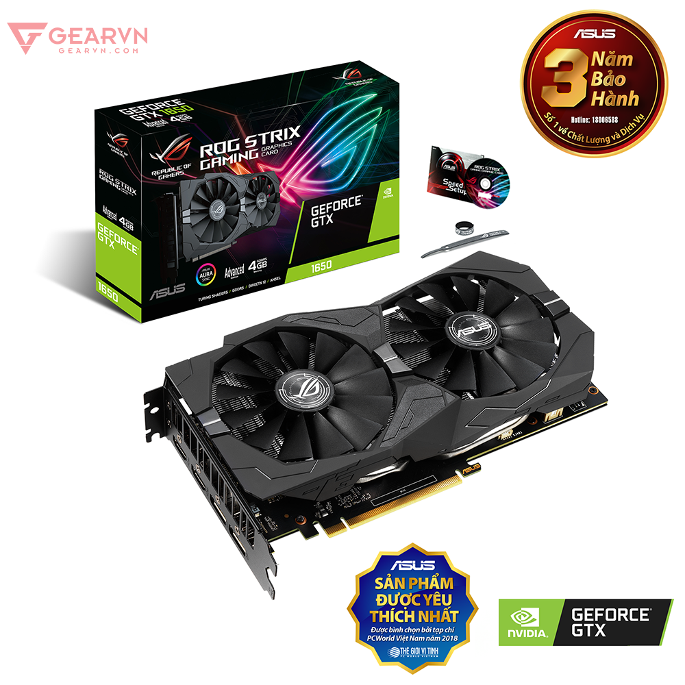 Card màn hình ASUS ROG Strix GeForce GTX 1650 Advanced Edition 4GB GDDR5
