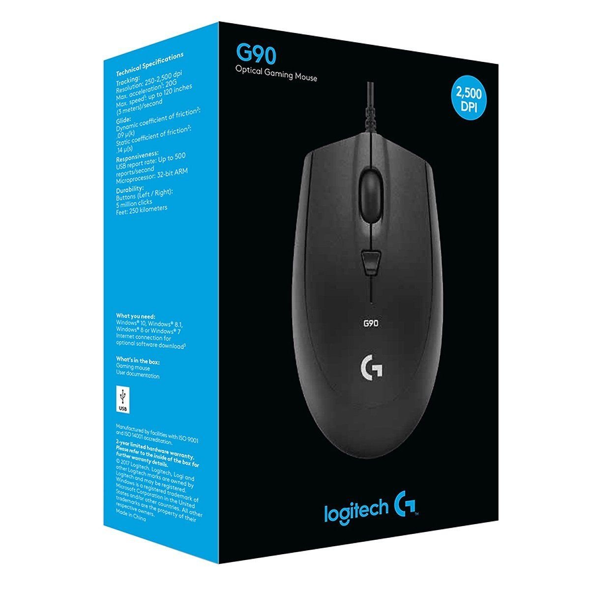 Chuột gaming giá rẻ Logitech G90 Optical chính hãng – GEARVN.COM