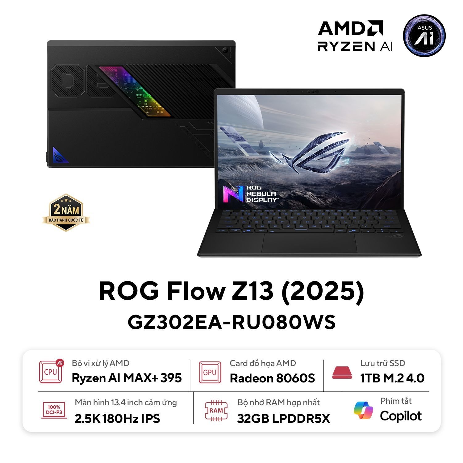 Laptop gaming ASUS ROG Flow Z13 GZ302EA RU080WS