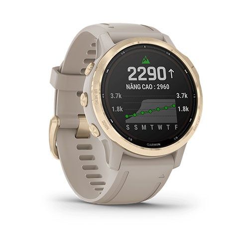  Đồng hồ thông minh Garmin Fenix 6S Pro Solar WOA Tím  Dây Màu Đá Phiến GPS SEA-010-02409-25 