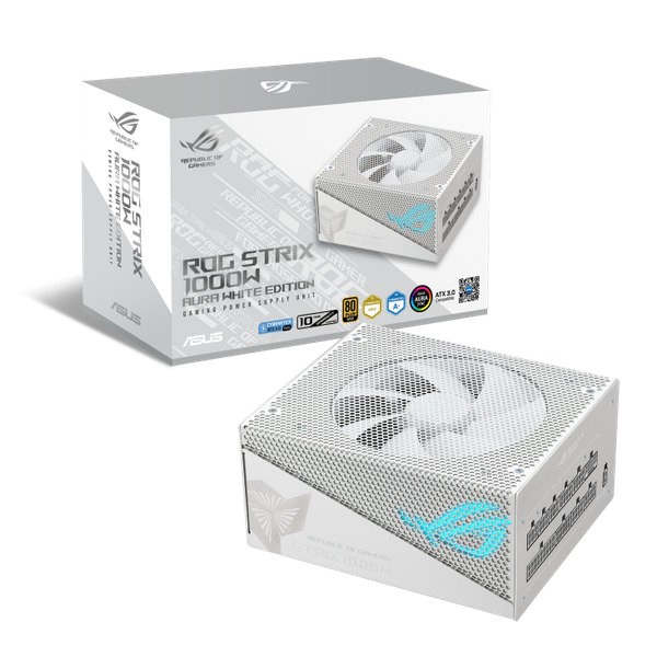 Nguồn máy tính ASUS ROG Strix 1000W AURA White Edition - 80 Plus Gold - Full Modular (1000W)