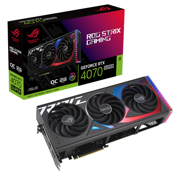 Card màn hình ASUS ROG Strix GeForce RTX 4070 SUPER 12GB GDDR6X OC Edition (ROG-STRIX-RTX4070S-O12G-GAMING)