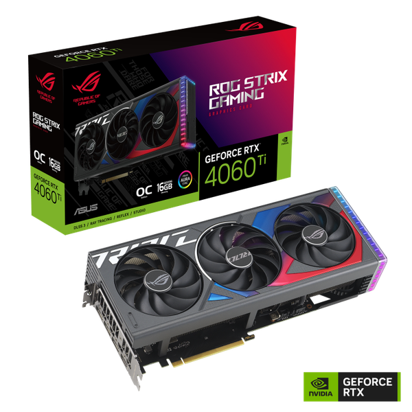 Card màn hình ASUS ROG Strix GeForce RTX 4060 Ti OC Edition 16GB (ROG-STRIX-RTX4060TI-O16G)
