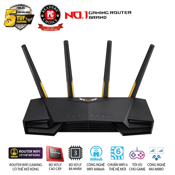 Bộ định tuyến WiFi 6 Asus RT-AX3000 chuẩn AX3000