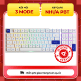  Bàn phím cơ AKKO 3098N Multi-modes Blue On White TTC Flame Red 