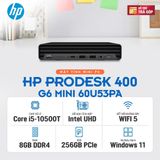  Máy tính để bàn HP ProDesk 400 G6 Mini 60U53PA (i5 10500T/8gb ddr4 2666/SSD 256gb) 
