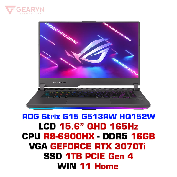  Laptop gaming ASUS ROG Strix G15 G513RW HQ152W 