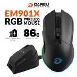  Chuột DareU EM901X RGB Superlight Wireless Black 