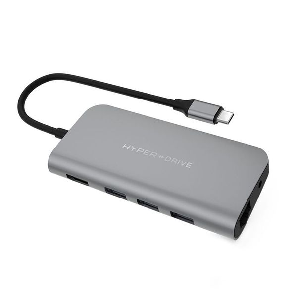  Cổng chuyển Hyperdrive Power 9-in-1 USB-C Hub (HD30F - GREY) 