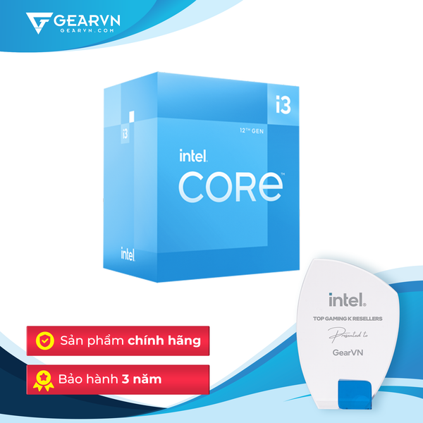 Bộ vi xử lý Intel Core i3 12100 / 3.3GHz Turbo 4.3GHz / 4 Nhân 8 Luồng / 12MB / LGA 1700