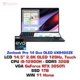 Laptop ASUS Zenbook Pro 14 Duo OLED UX8402ZE M3074W 