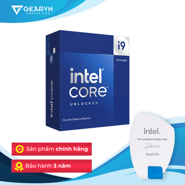  Bộ vi xử lý Intel Core i9 14900KF / Turbo up to 6.0GHz / 24 Nhân 32 Luồng / 36MB / LGA 1700 