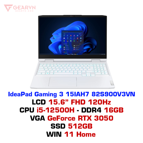  Laptop gaming Lenovo IdeaPad Gaming 3 15IAH7 82S900V3VN 