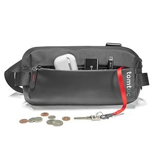  TÚI ĐEO CHÉO TOMTOC LIGHTWEIGHT CODURA SLING BAG BLACK (H02-A04D) 