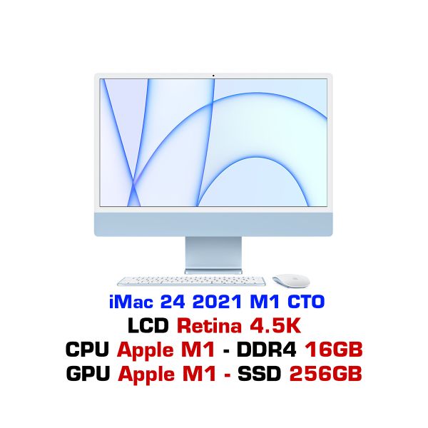 iMac 24 2021 M1 8GPU 16GB 256GB Z12W0004Q - Blue