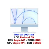  iMac 24 2021 M1 7GPU 8GB 256GB MJV93SA/A - Blue 