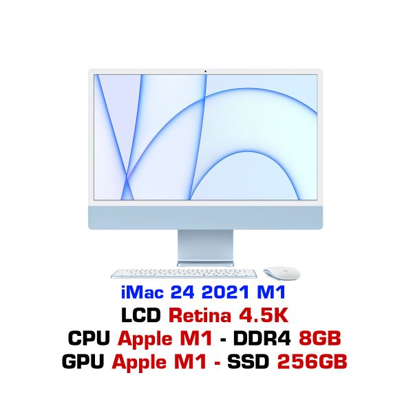  iMac 24 2021 M1 7GPU 8GB 256GB MJV93SA/A - Blue 