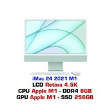  iMac 24 2021 M1 7GPU 8GB 256GB MJV83SA/A- Green 