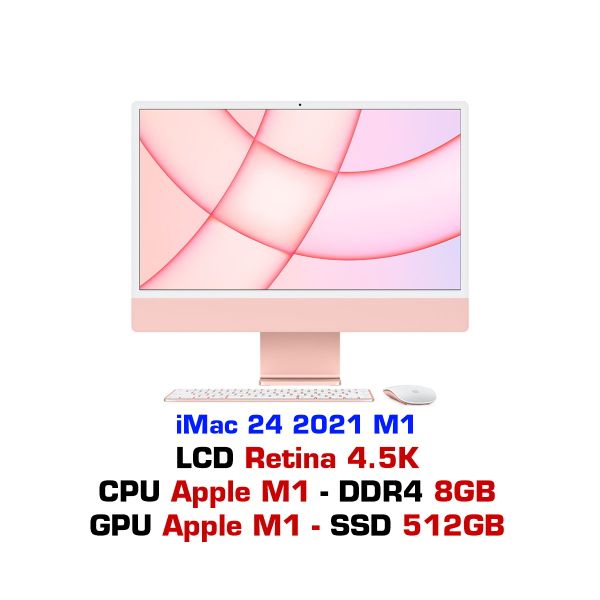 iMac 24 2021 M1 8GPU 8GB 512GB MGPN3SA/A - Pink