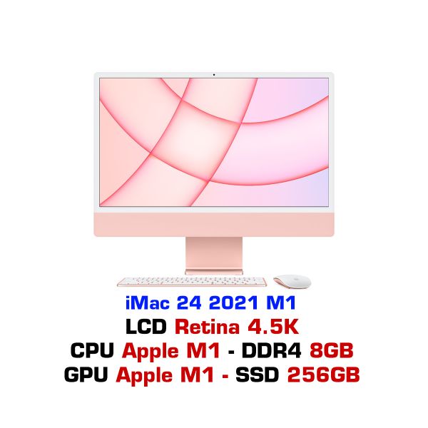 iMac 24 2021 M1 8GPU 8GB 256GB MGPM3SA/A - Pink