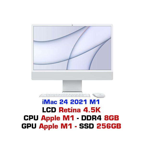 iMac 24 2021 M1 7GPU 8GB 256GB MGTF3SA/A- Silver