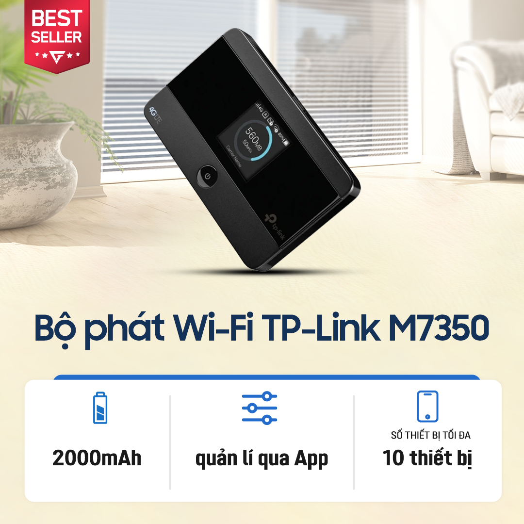 Bộ Phát Sóng Wi - Fi Di Động 4G Tp - Link Mifi 7350