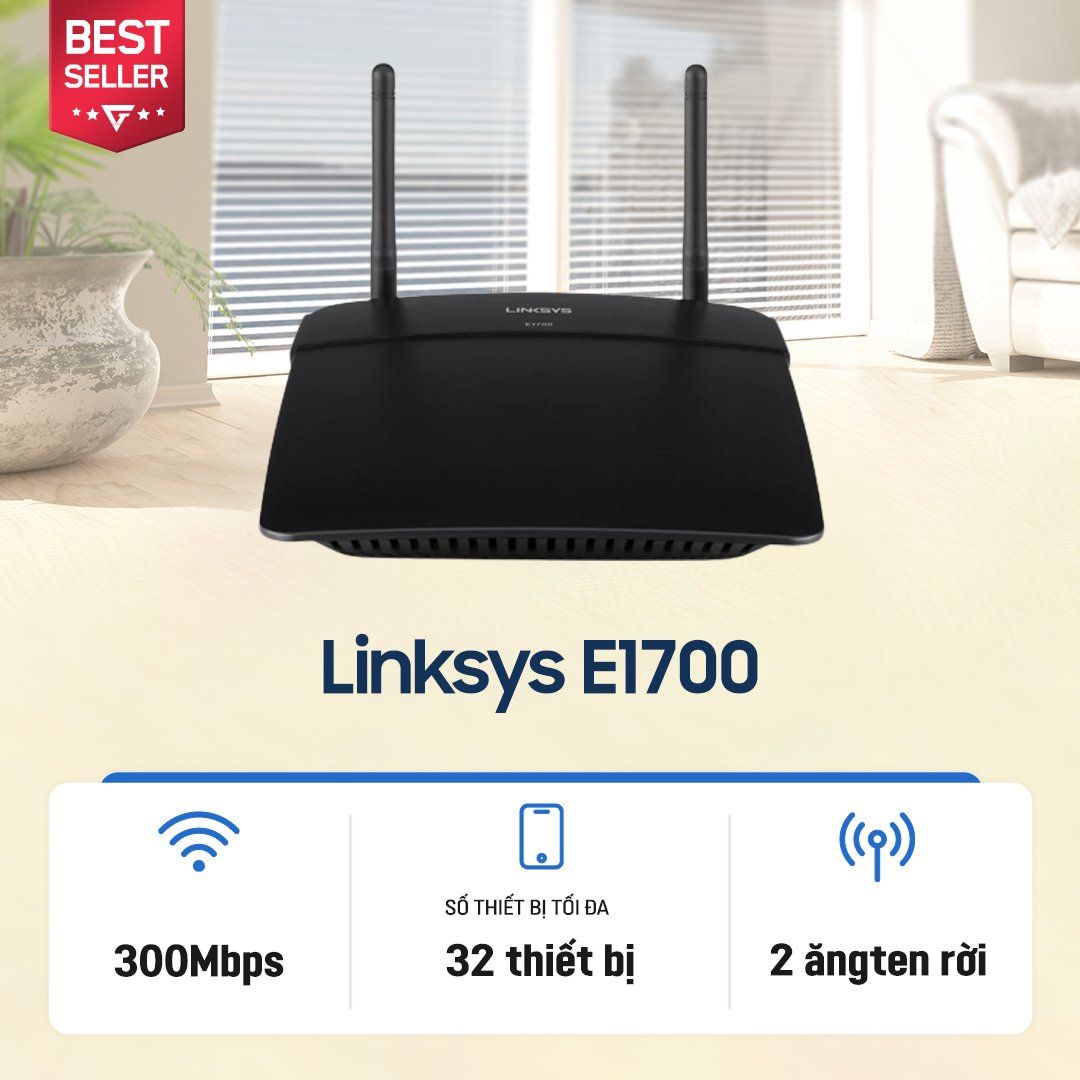 Bộ phát wifi - Router Wifi Linksys E1700 chính hãng – GEARVN.COM