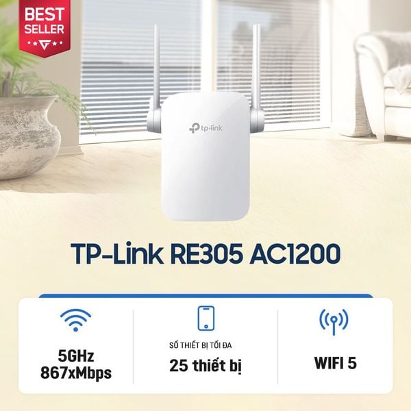 Bộ tiếp sóng WiFi 5 TP-Link RE305 chuẩn AC1200