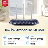  Router wifi TP-Link Archer C20 Wireless, chuẩn AC750 