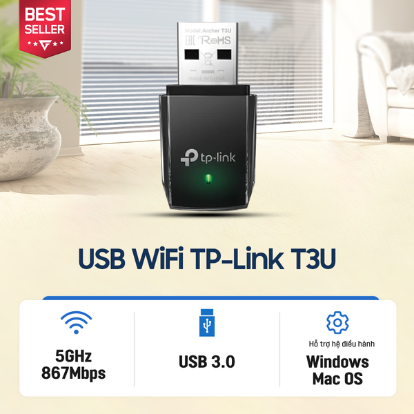 Usb Wifi TPLINK T3U AC1300