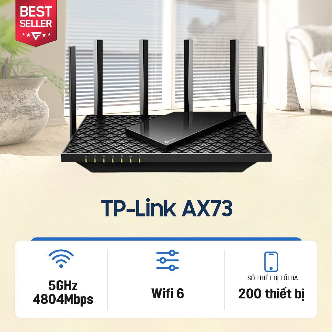 Bộ Định Tuyến Wifi 6 Tp - Link Ax73 Chuẩn Ax5400